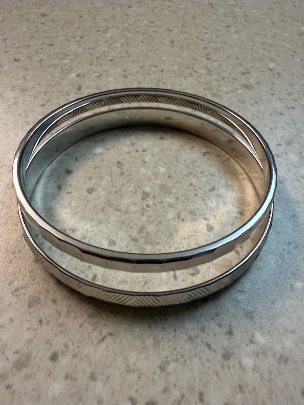 Monet Silver-Tone Layered Bangle Bracelet Set